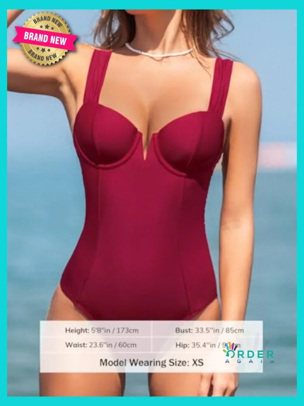 Sweetheart Neck One Piece Swimsuit Crisscross Back Wide Straps Self Tie